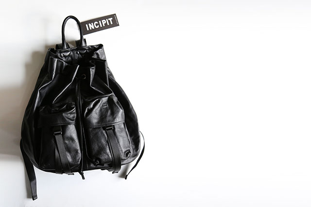 INCIPIT　DRAWSTRING BACKPACK  ICP-061D-BK