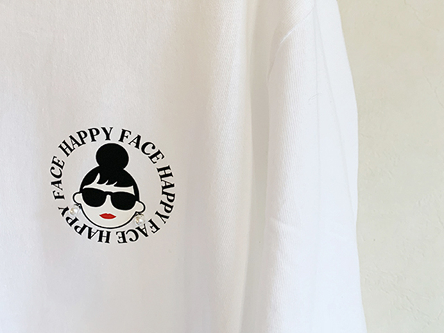 HAPPY FACE サークルプリントEMMAロンTee EM017