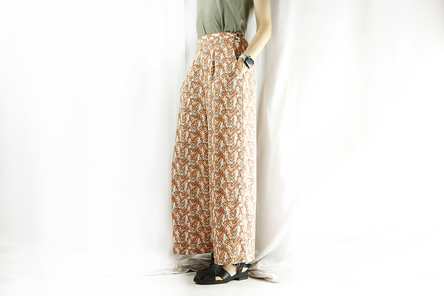 JOHNBULL (ジョンブル ) ドローイングプリントイージーパンツ ZP286-040