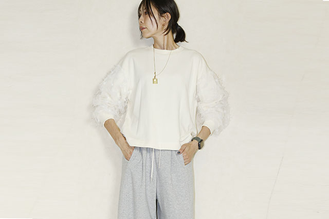 Kittle（キトル）　スリーブカットジャガードプルオーバー　K256-62276-130