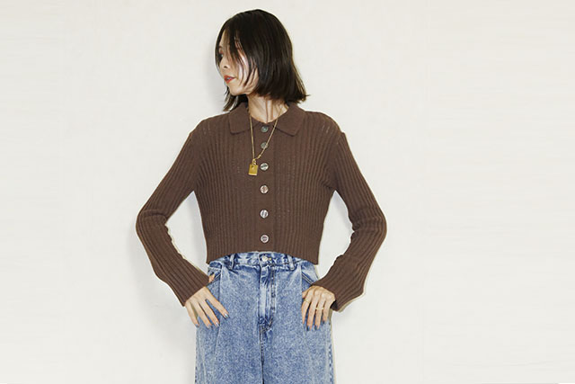 ante aciem　フェザー透かしカーディガン　NB-10256956