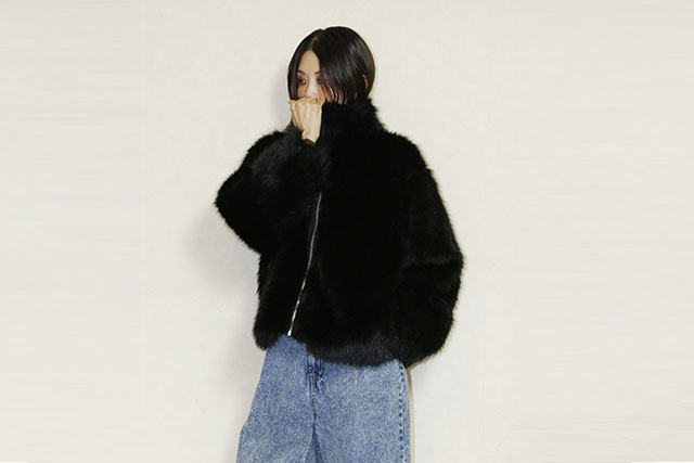 pauline bleu   ファージャケット　　46367