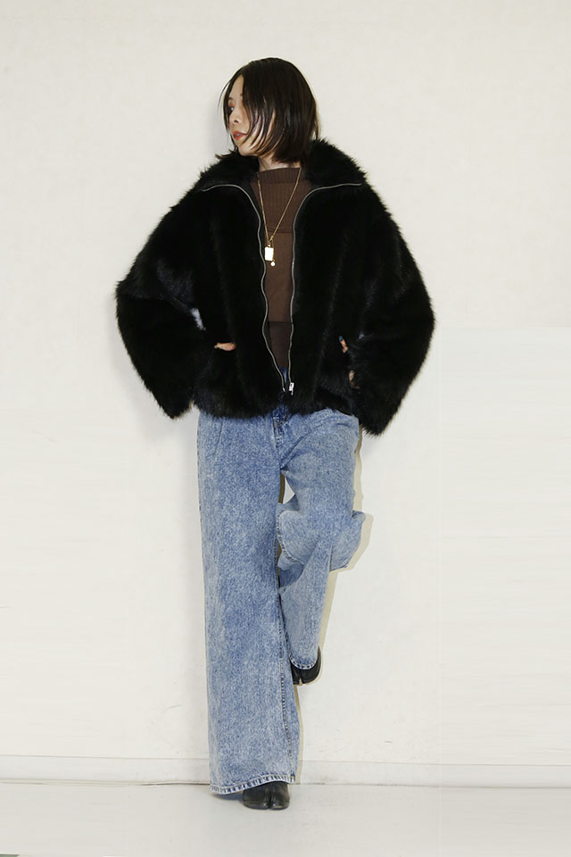 pauline bleu   ファージャケット　　46367