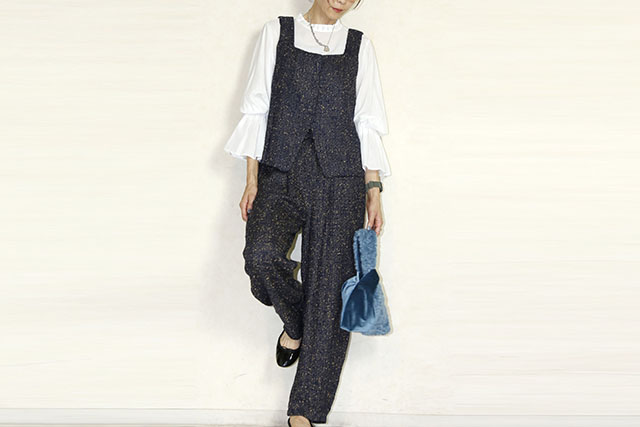 WHYTO　nep tweed bustier　WHT25FBL4079