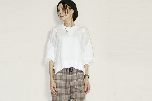 1% (1パーセント）オーガンザデザインカットソー　25W-T-20