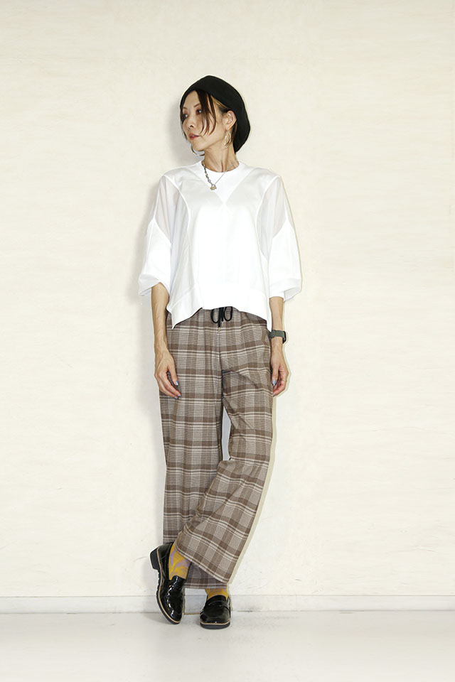 1% (1パーセント）オーガンザデザインカットソー　25W-T-20