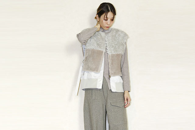 1% (1パーセント）ファーコンビベスト　25W-B-14