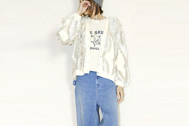 huitieme nid 　フリンジカーディガン　733691