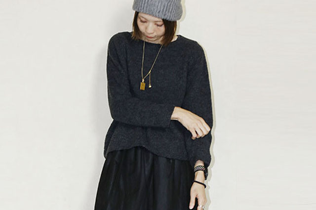 SUGAR ROSE 　ソフトブークレホールニット　251950-07