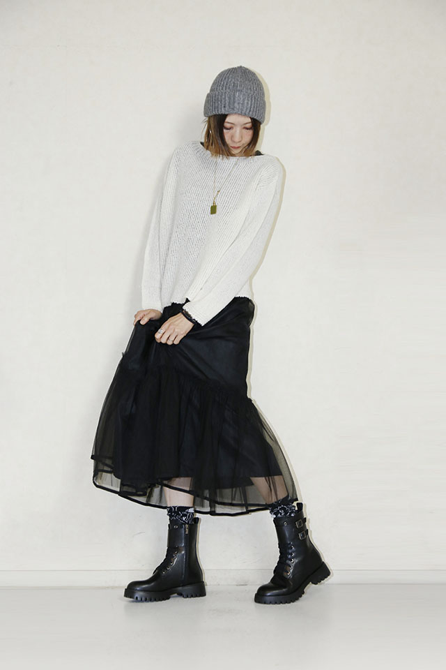 SUGAR ROSE 　ソフトブークレホールニット　251950-01