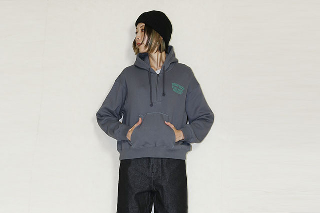 JOHNBULL  COZYハーフZIP裏毛プルオーバー　JL254C09