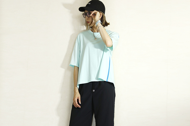 MARGAUX  (マルゴー) 　 パイピングT  MGCT-23097-A-mintblue