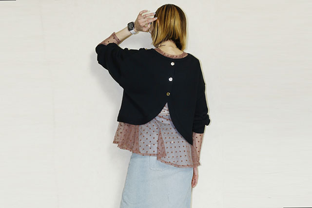 SUGAR ROSE 　前後2wayショートプルオーバー　256091