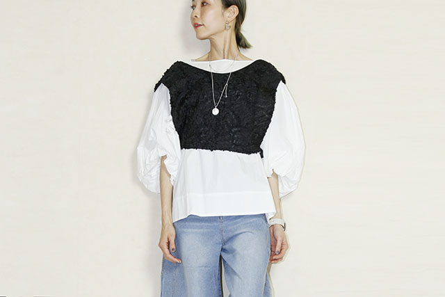 CHIGNON（シニヨン）パフスリーブブラウス　1261-033MK