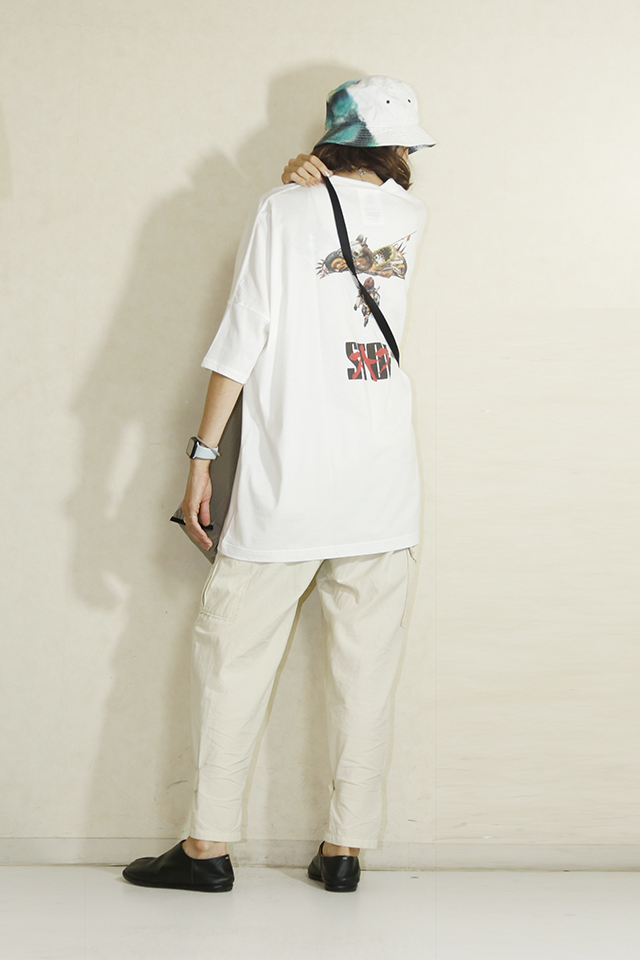 STOF（ストフ）  Back Pages Relax Tee　SF23AW-27A-white