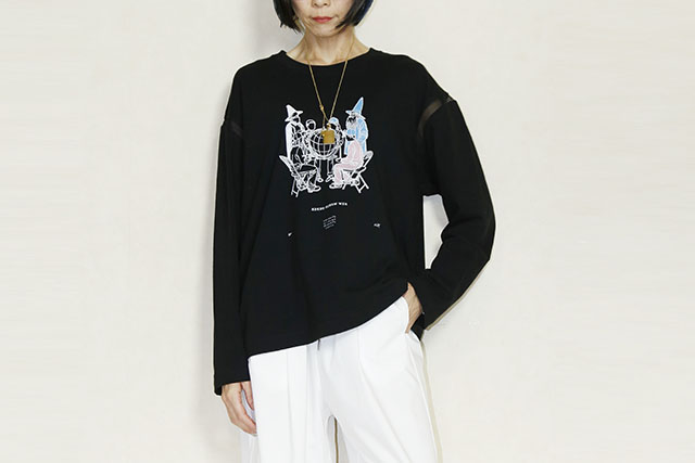 STOF（ストフ）  WORLD ORDER SAMUE LS TSHIRT 　SF26SS-25Dblack