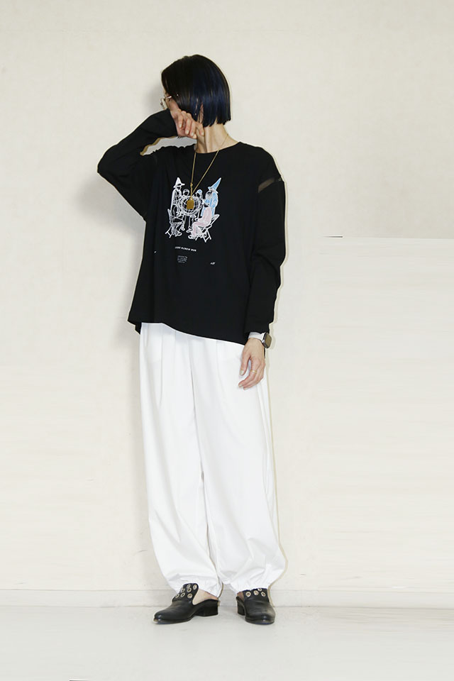 STOF（ストフ）  WORLD ORDER SAMUE LS TSHIRT 　SF26SS-25Dblack