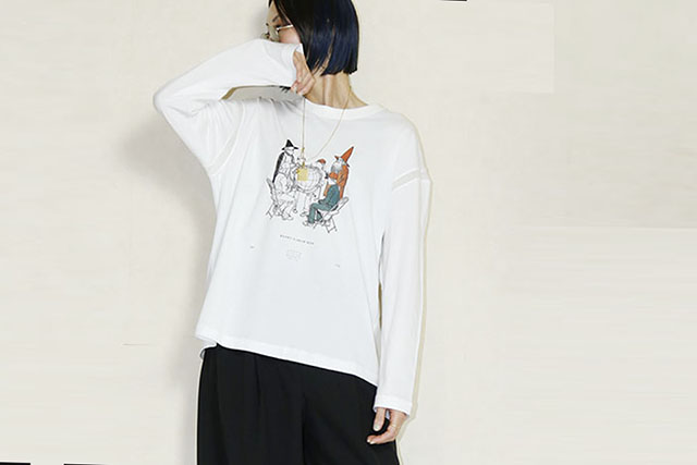 WORLD ORDER SAMUE LS TSHIRT 　SF26SS-25Dwhite