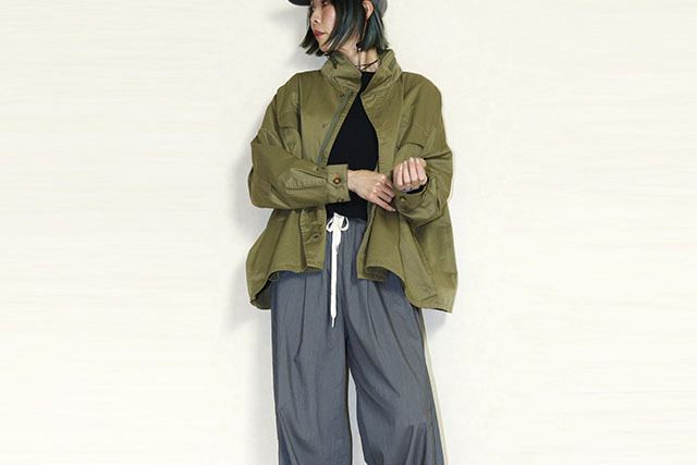Praia　(プライア) 　ミリタリーブルゾン　LEI-2307B-khaki