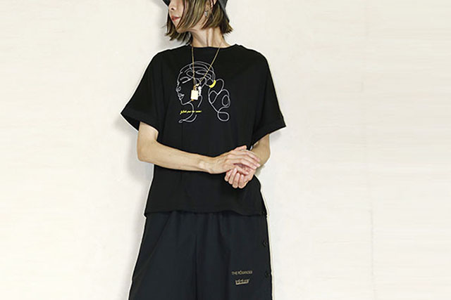 blanco　　パール付きイラストTシャツ　BL000638