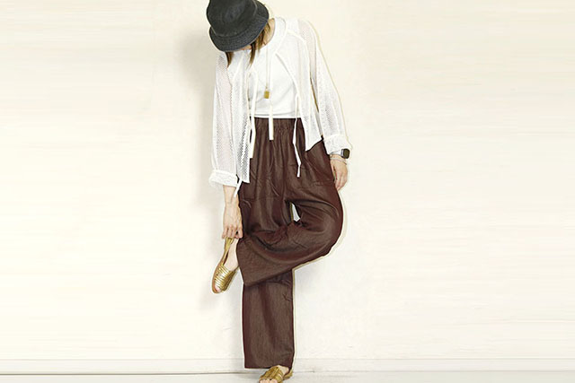 KHA:KI（カーキ） 2TUCK EASY PANTS　MIL26SPT3260brown