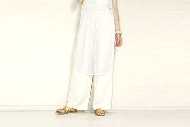 KHA:KI（カーキ） 2TUCK EASY PANTS　MIL26SPT3260ecru