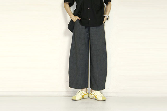 trois （トロア）　グレンチェック ワイドパンツ  T266-87030