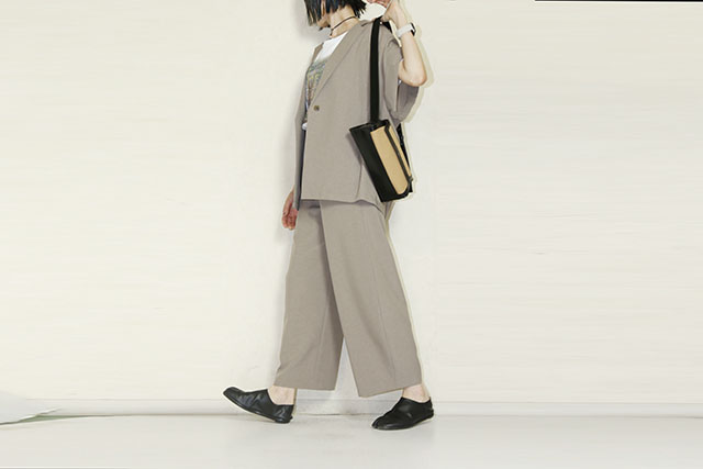 trois （トロア）ウェザークロス バレルパンツ　T266-87002-B