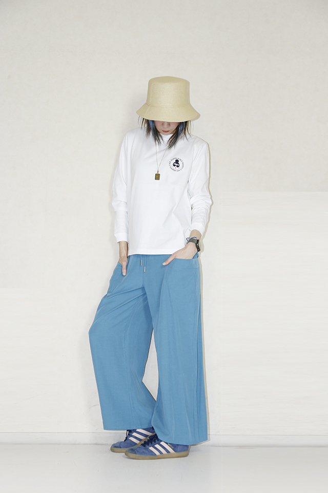 HAPPY FACE 　サークルプリントEMMAロンTee　EM017