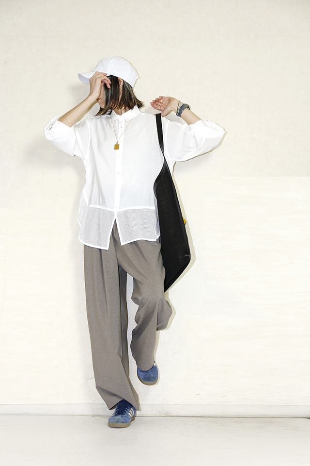 huitieme nid　　メッシュ切り替えシャツ　623586