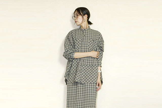 KHA:KI（カーキ）CHECK SWITCH SHIRT   MIL26SBL3163