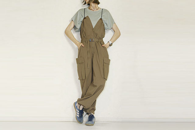 JOHNBULL　(ジョンブル） ベルティッドボディスパラシュートパンツ JL263P01