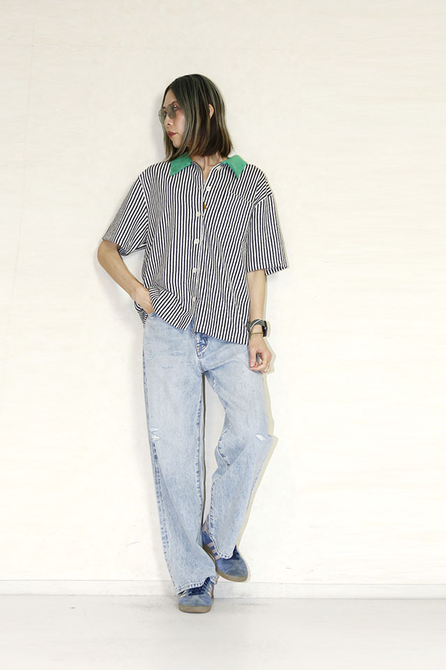 HCAE　　STRIPE PATTERN PILE SHIRT　E25S0035