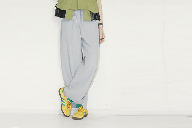 trois （トロア）ECOバスケットコクーンパンツ　T251-87068-B