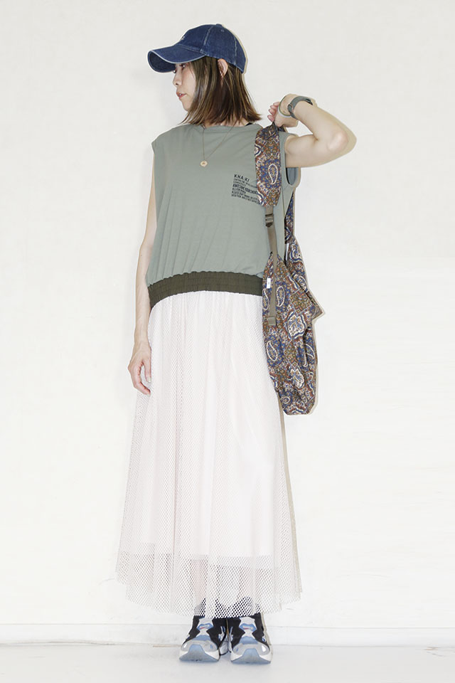 KHA:KI（カーキ） HEM BI-COLOR TOP　MIL25SCS3442