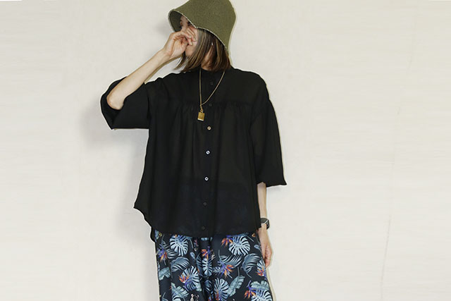 trois （トロア）アンティークガーゼシアーブラウス　T251-81064-D