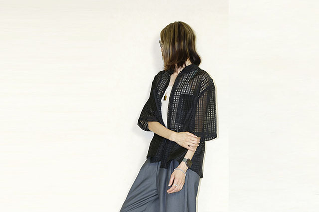 MIDVEIN　シアチェックシャツ　552-95051-88