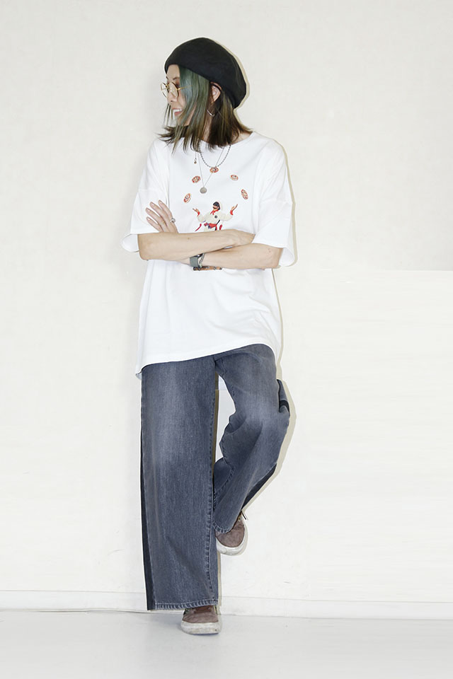 STOF（ストフ）  PIZZA OF LIFE TEE 　SF25AW-21Bwhite