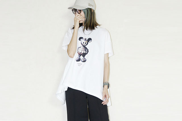 bedsidedrama  DIGNEY DOLL Flare T-Shirt  　BSD25AW-21Awhite
