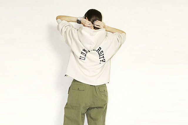 USU GALLERY 　バックカレッジパーカー　26W-MT-12-BE