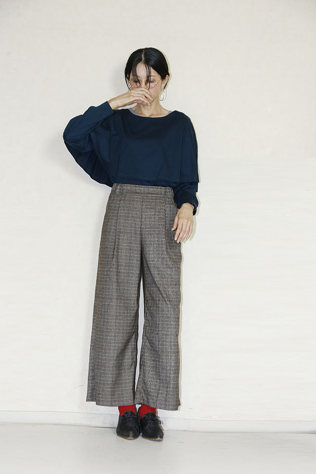 MICELLE　チェックワイドパンツ　1508505