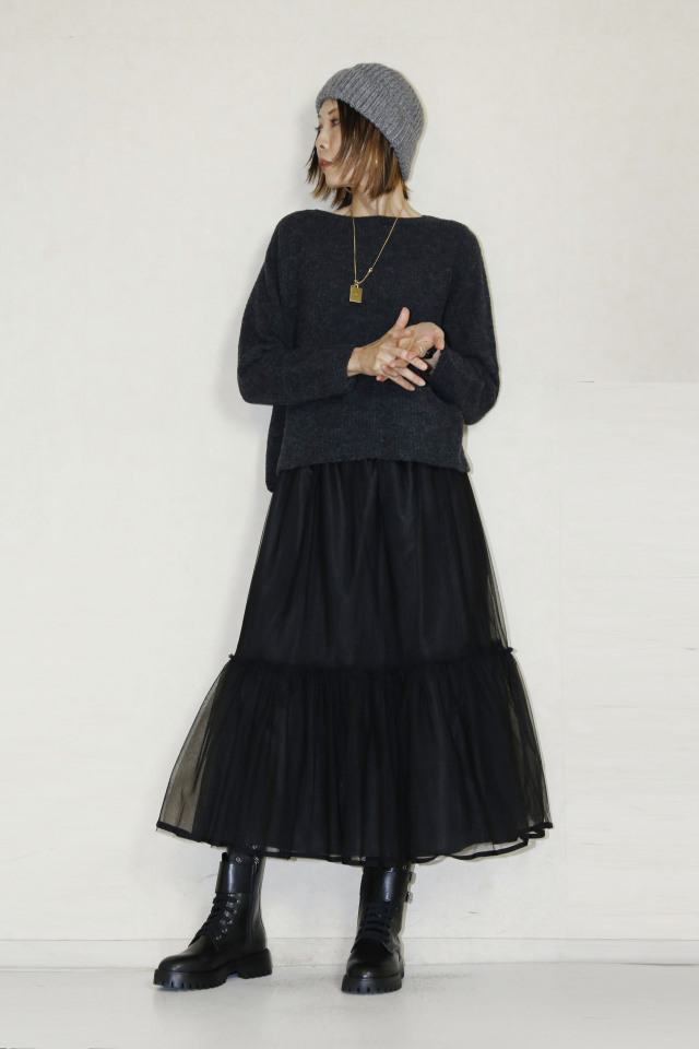 SUGAR ROSE 　ソフトブークレホールニット　251950-07